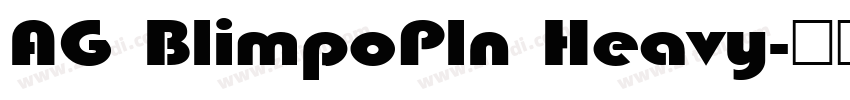 AG BlimpoPln Heavy字体转换